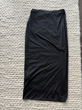 Kookai Black Midi Skirt - Sleek Wrap Detail
Size AU 1